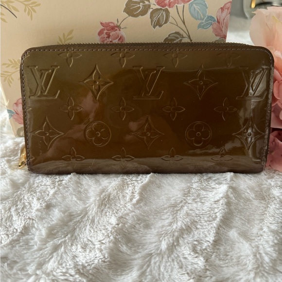 Louis Vuitton Vernis Bronze Long Zippy Wallet Authentic Zip Around Made In Spain - Picture 4 of 16